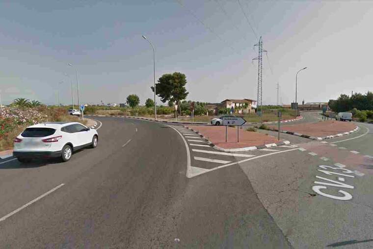 L'accident s'ha produït en la rotonda d'entrada a Borriana