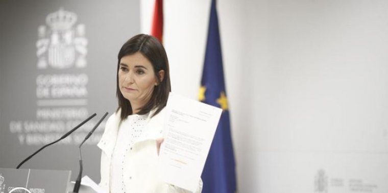 Carmen MontÃ³n en la roda de premsa dehui