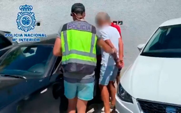 Imagen de la detención del fugitivo en Calp