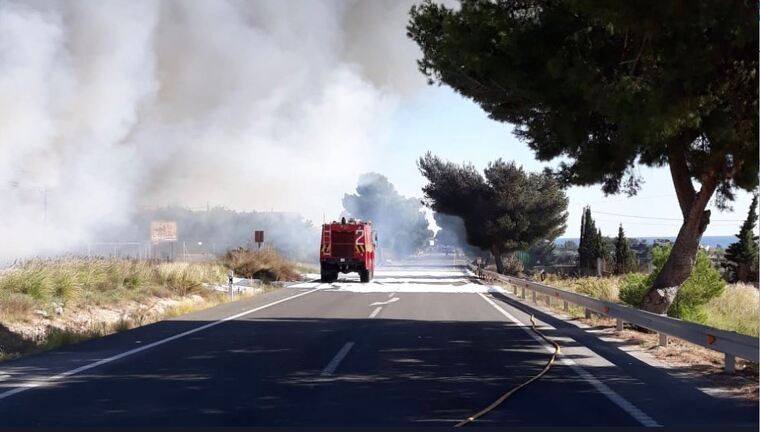 L'incendi s'ha produït prop de la N-340