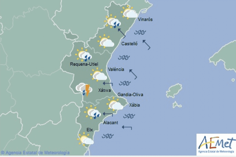 Mapa de la previsiÃ³ per aquest dimarts