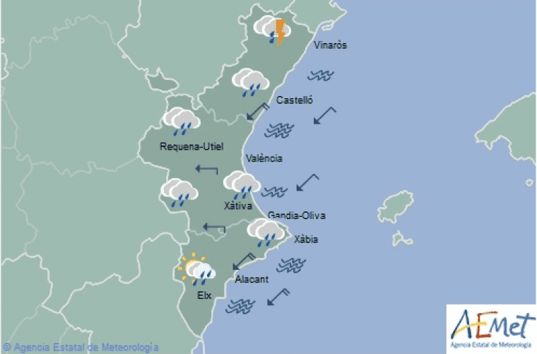 Mapa de la previsiÃ³ per aquest divendres