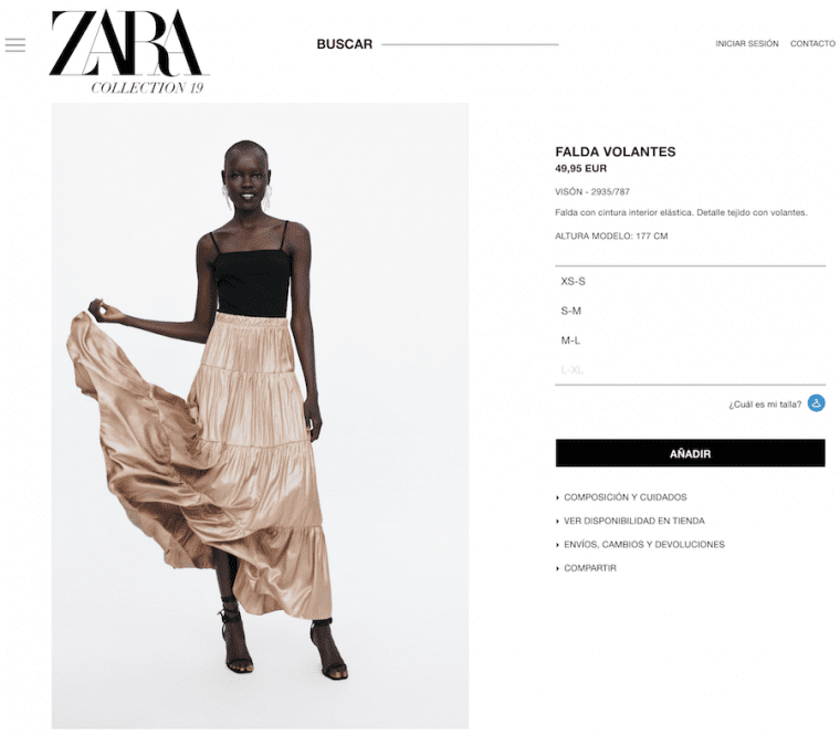 Noves talles a Zara: XS-S, S-M, M-L i L-XL