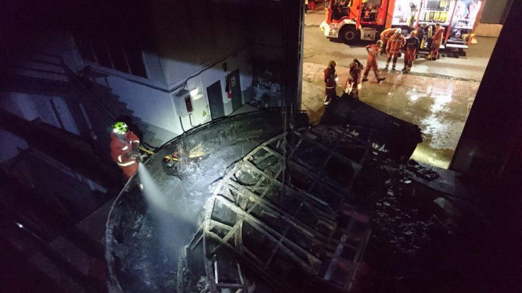 Zona afectada per l'incendi