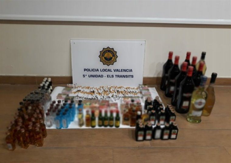 Material incautat per la Policia Local de València