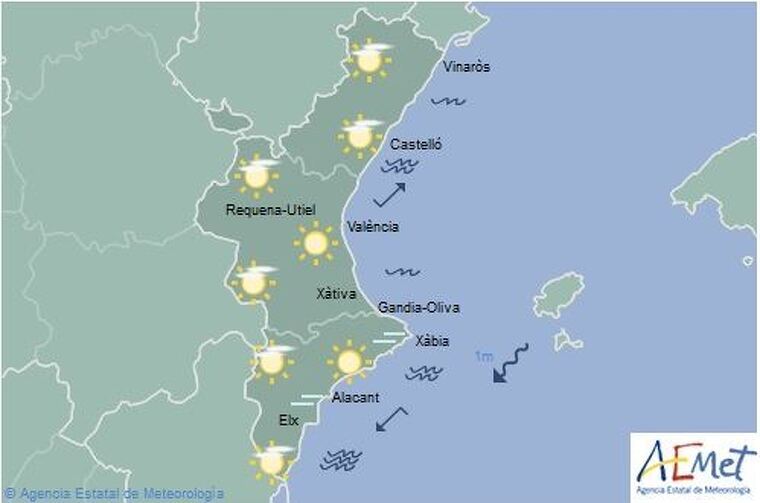 Mapa de la previsiÃ³ per a aquest divendres 27 de desembre