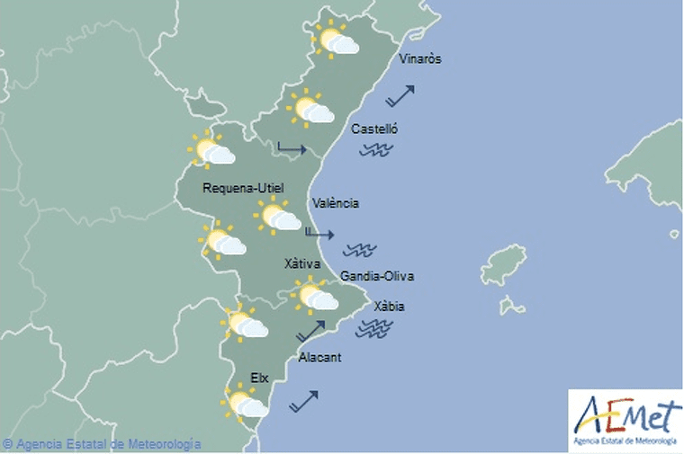 Mapa de la previsió per a aquest diumenge