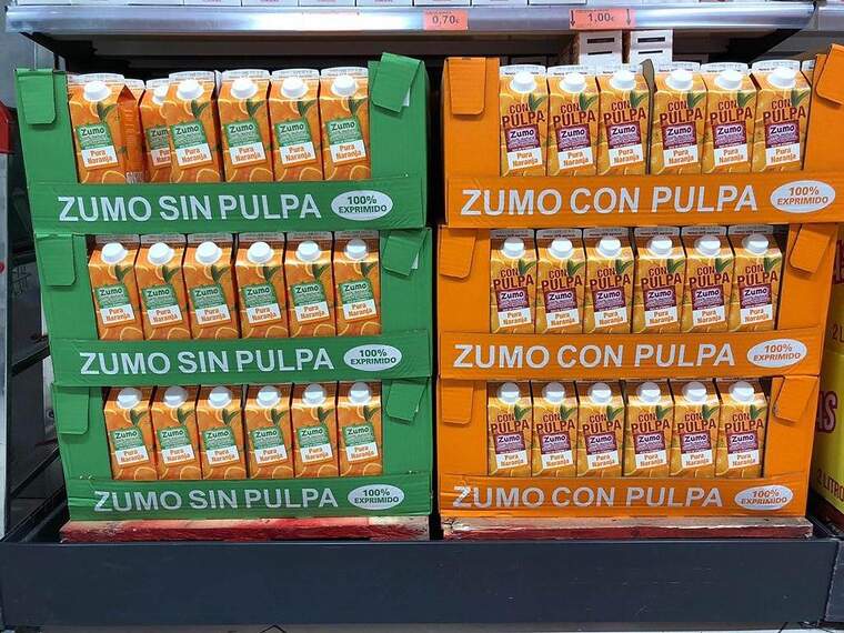 Sucs de taronja espremut de Mercadona