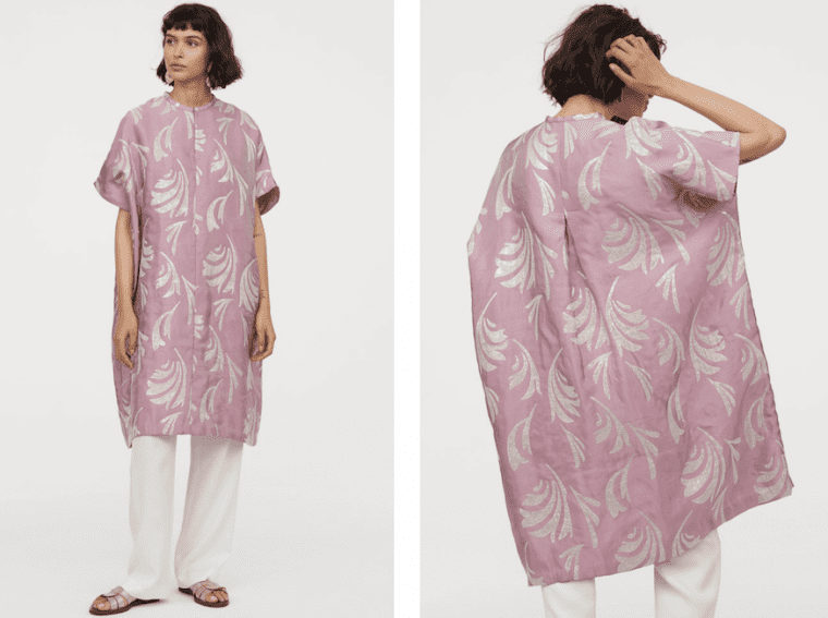 TÃºnica rosa en teixit jacquard