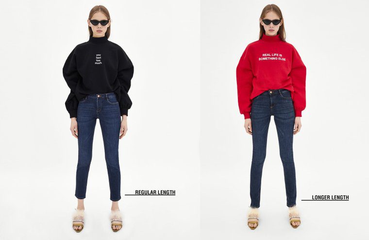Los dos tipos de pantalones vaqueros disponibles en Zara, segÃºn el largo